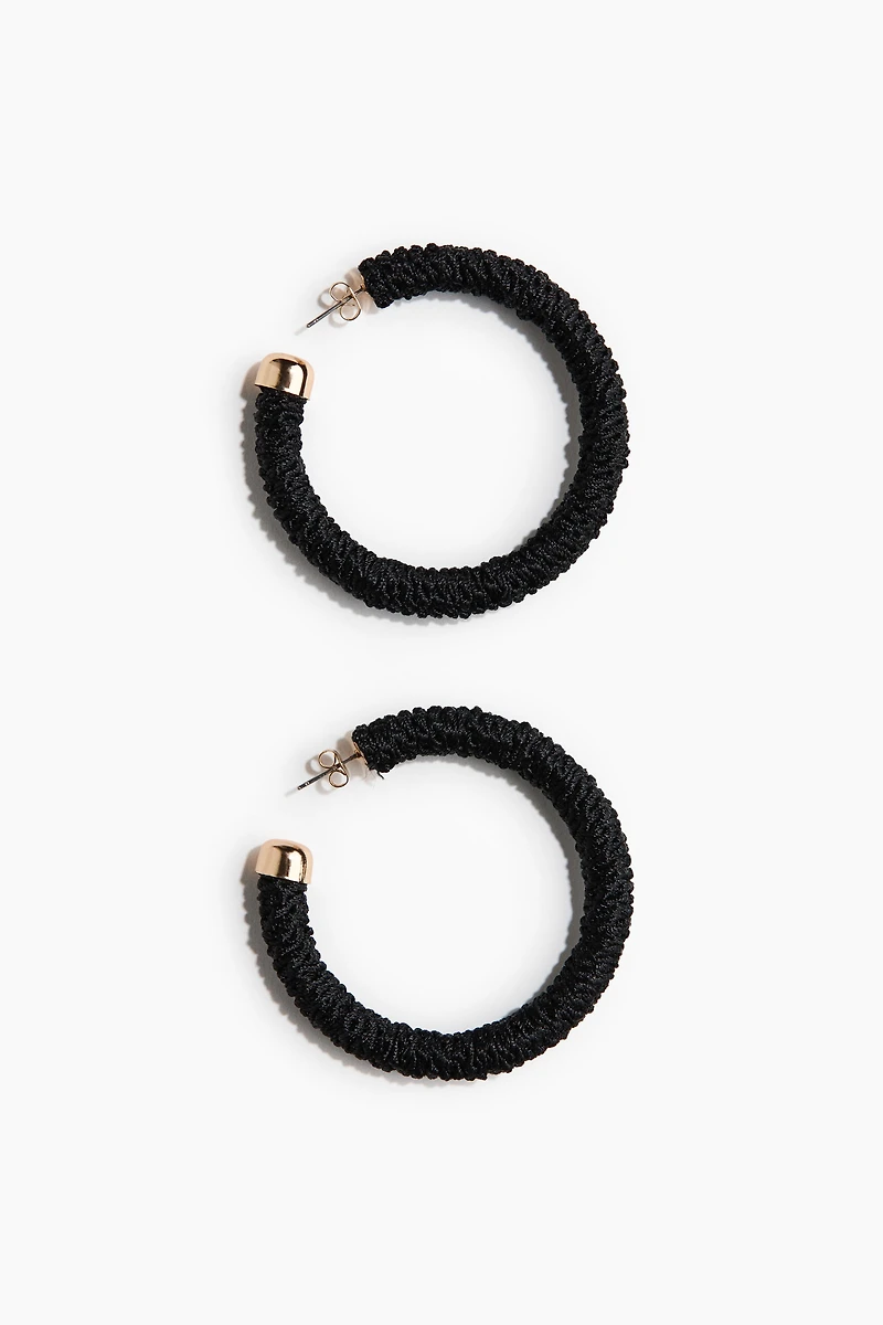 Fabric-Covered Hoop Earrings