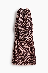 Robe à dos nu imprimée