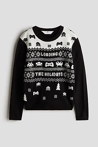 Jacquard-Knit Sweater