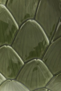 Assiette de service figurative en grès cérame