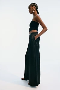 Pantalon large en satin