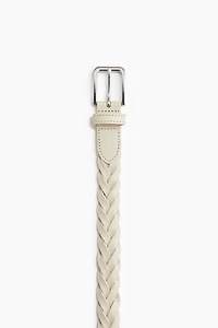 Ceinture en cuir tressé