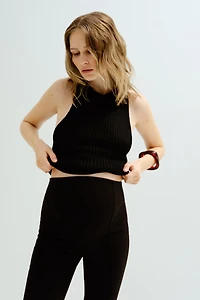 MAMA Crease-Front Interlock Pants