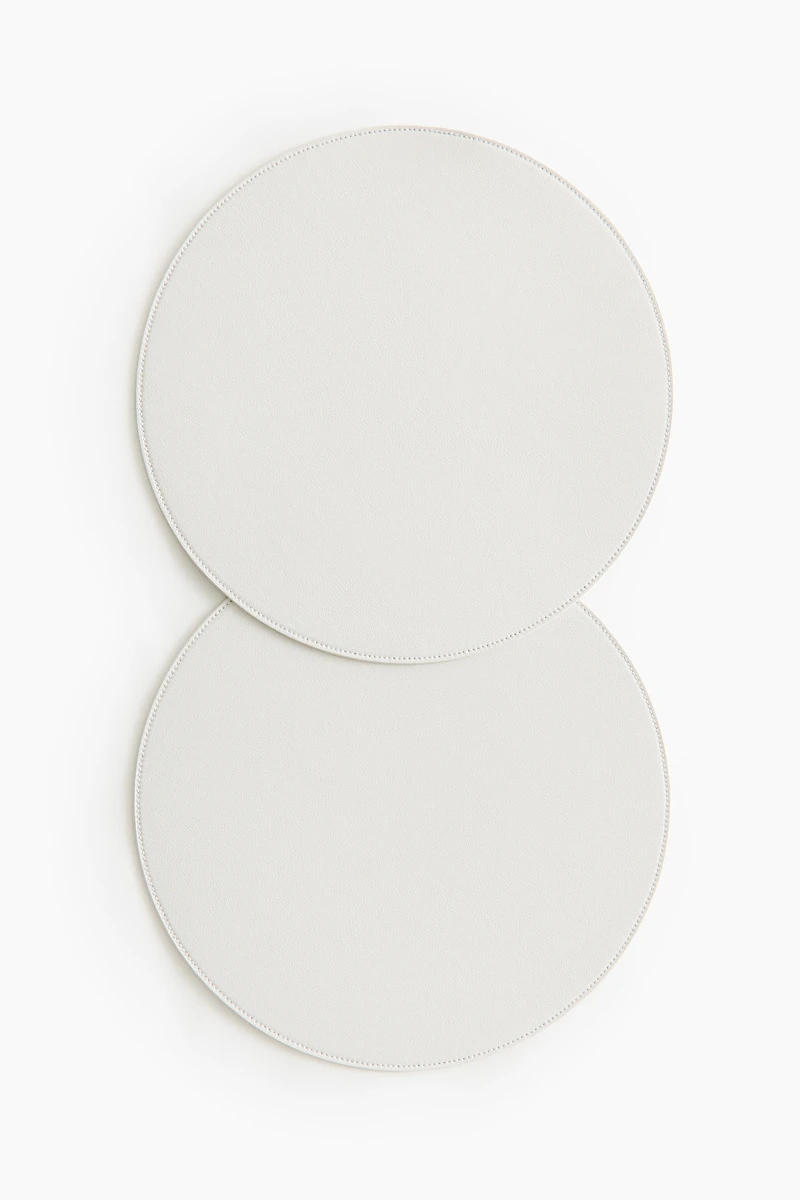 Lot de 2 napperons ronds