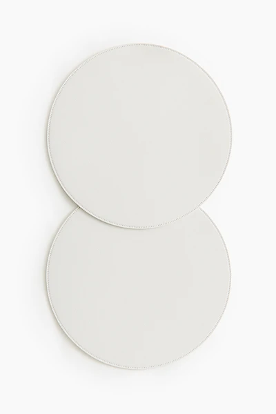 Lot de 2 napperons ronds