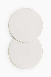 Lot de 2 napperons ronds