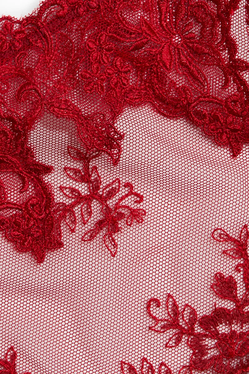 Embroidered Thong Briefs