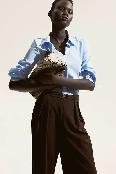 Buckle-detail Dress Pants