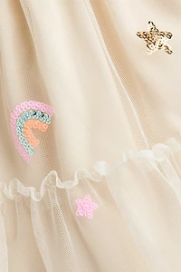 Dress with Tulle Skirt