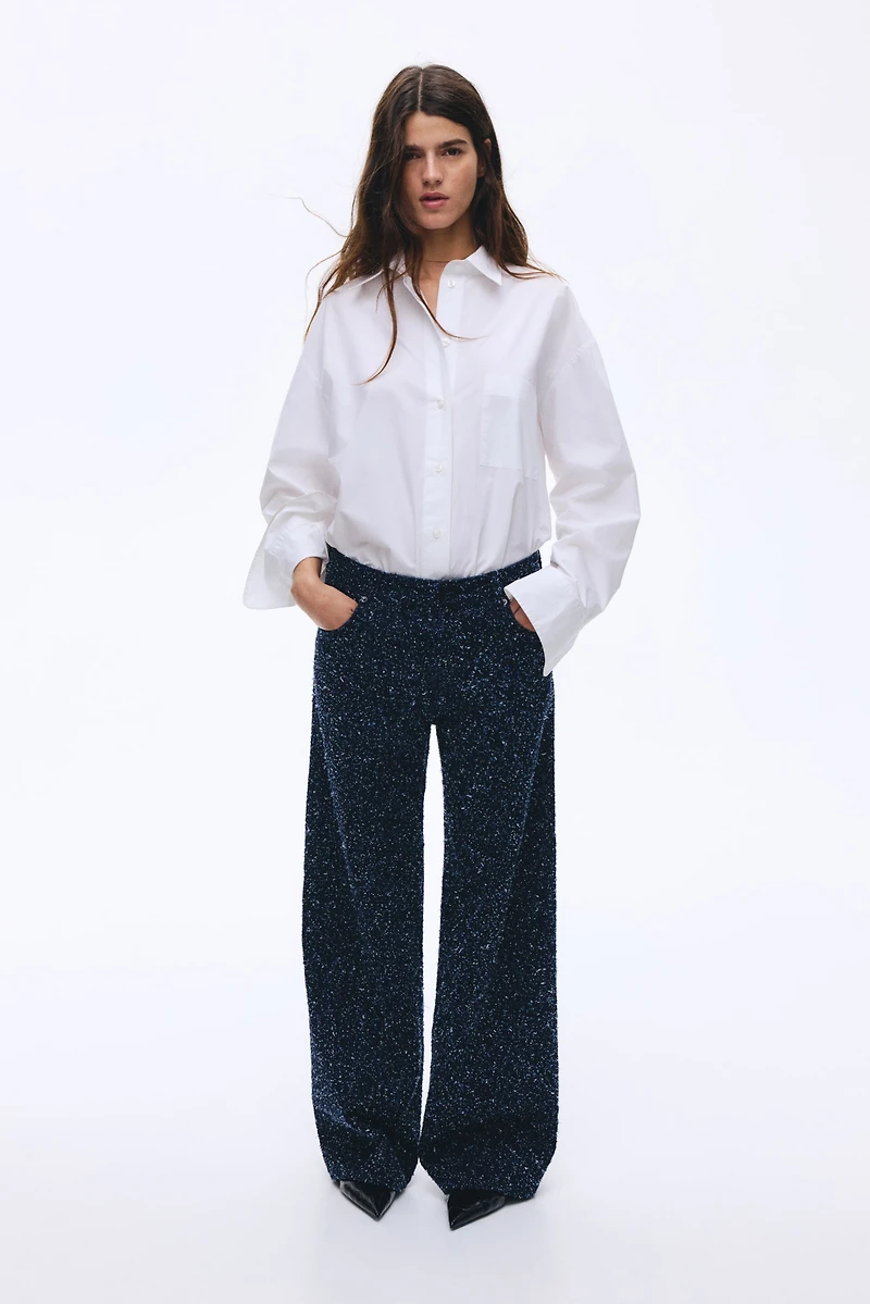 Jean en denim bouclette