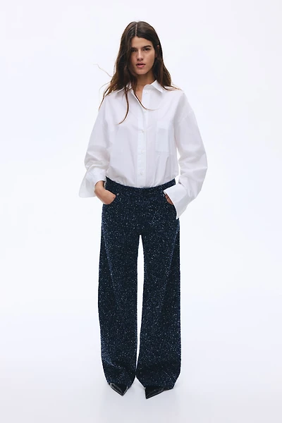 Jean en denim bouclette