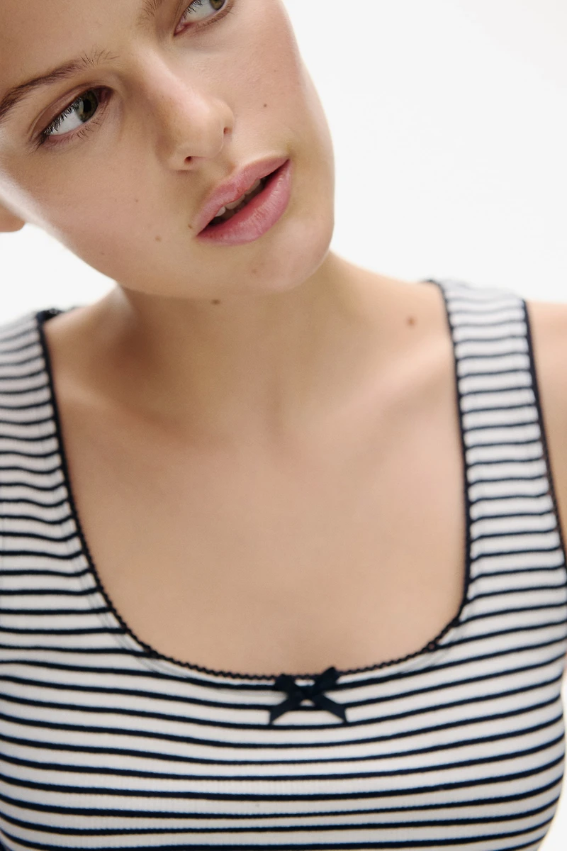 Pointelle Jersey Tank Top