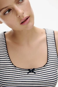 Pointelle Jersey Tank Top