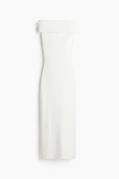 Ribbed Off-the-Shoulder Dress