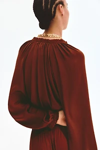 Balloon-Sleeved Blouse
