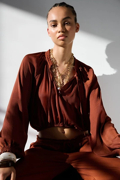 Balloon-Sleeved Blouse