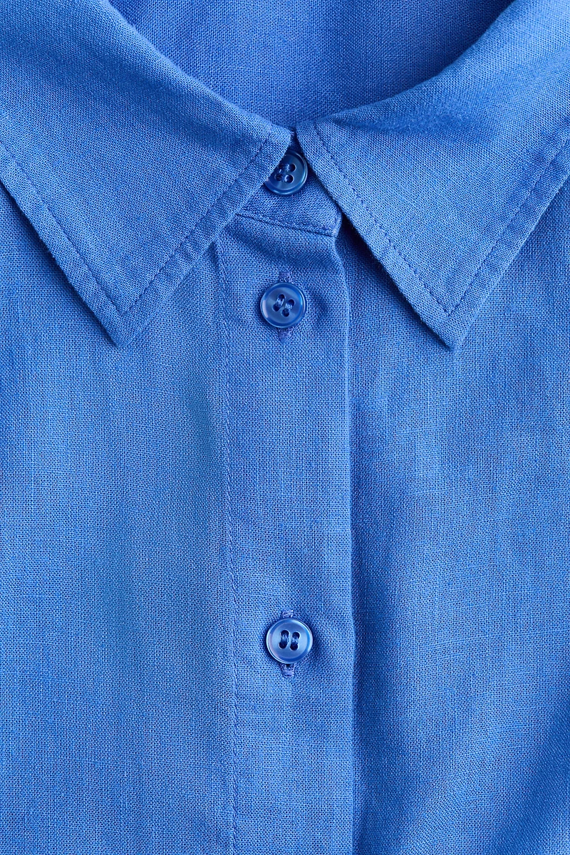 Oversized Linen-Blend Shirt