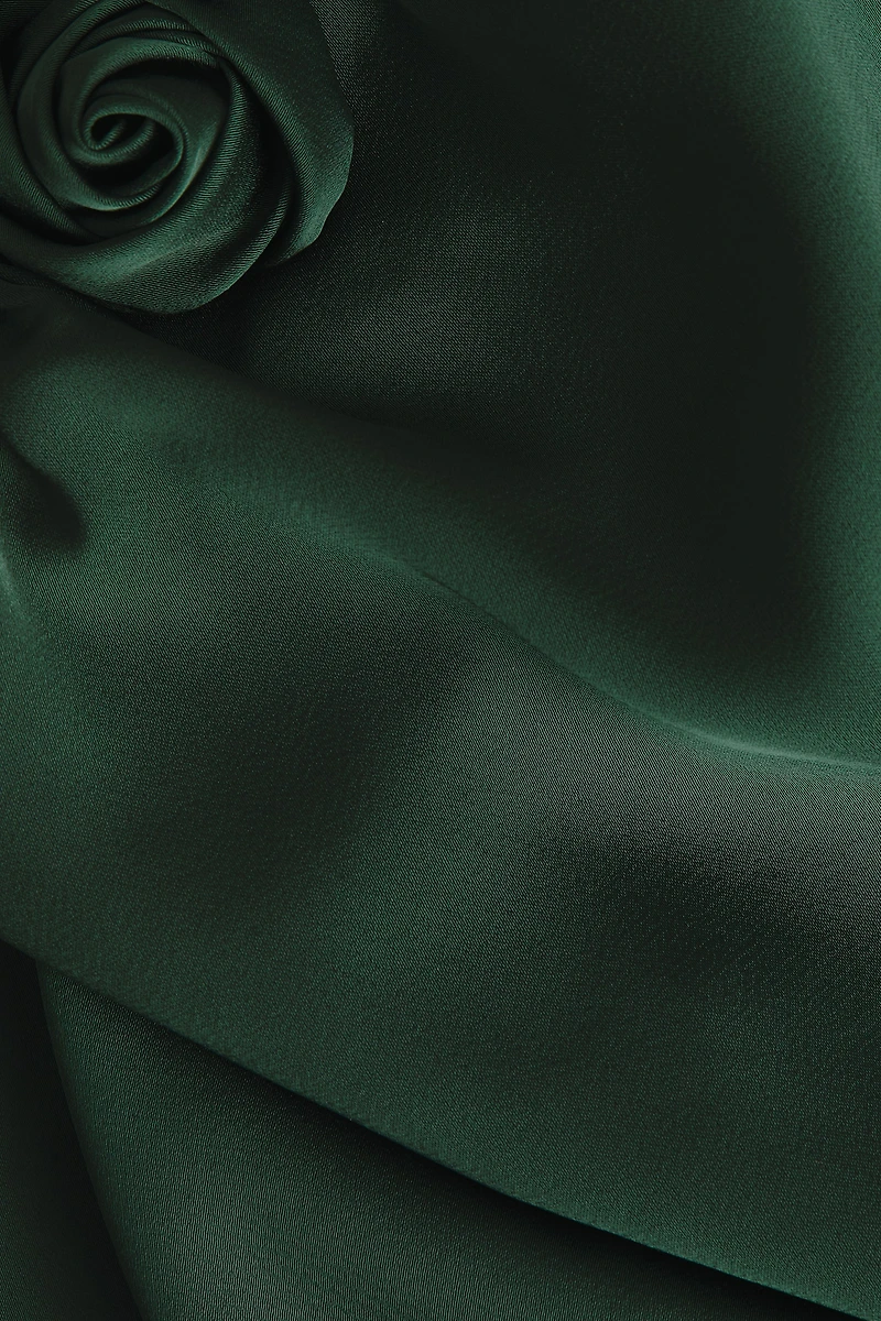 Tie-Detail Satin Slip Dress