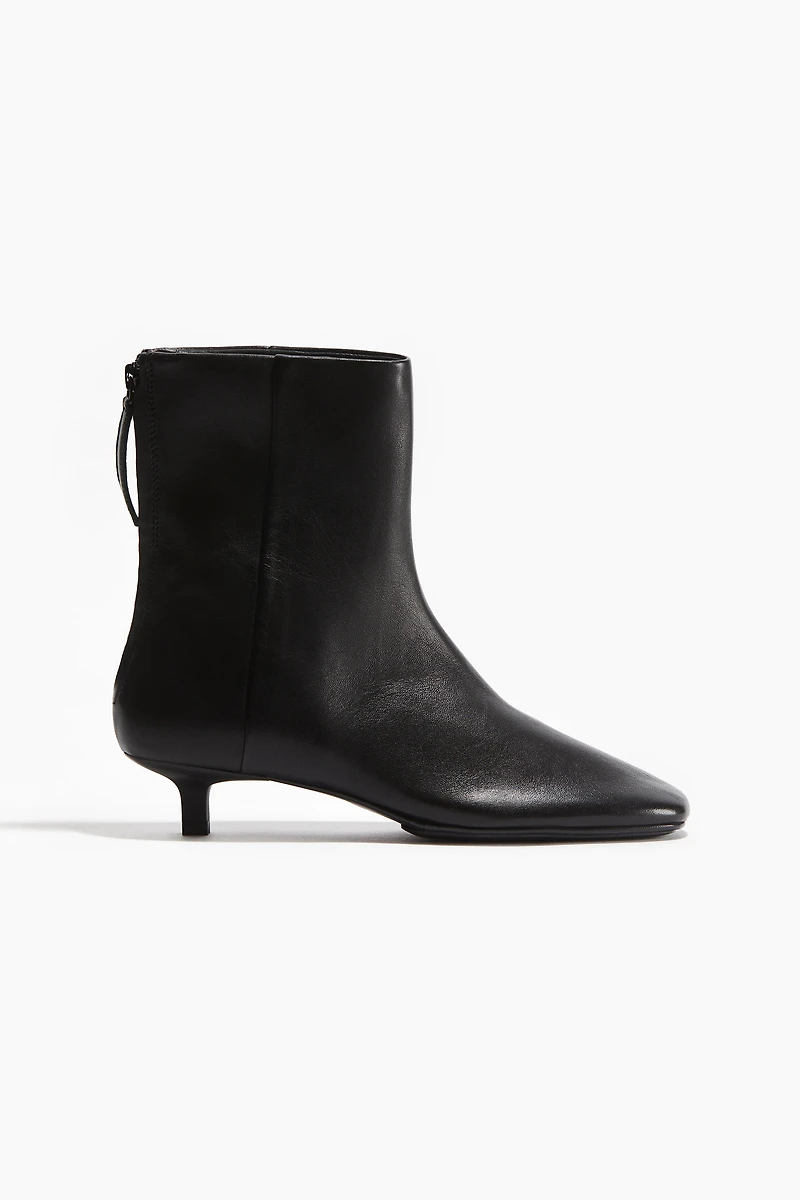 Heeled Leather Boots