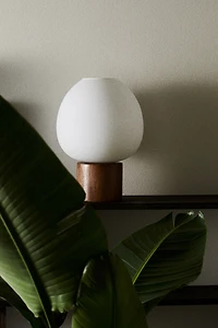 Table Lamp Wood and Glass
