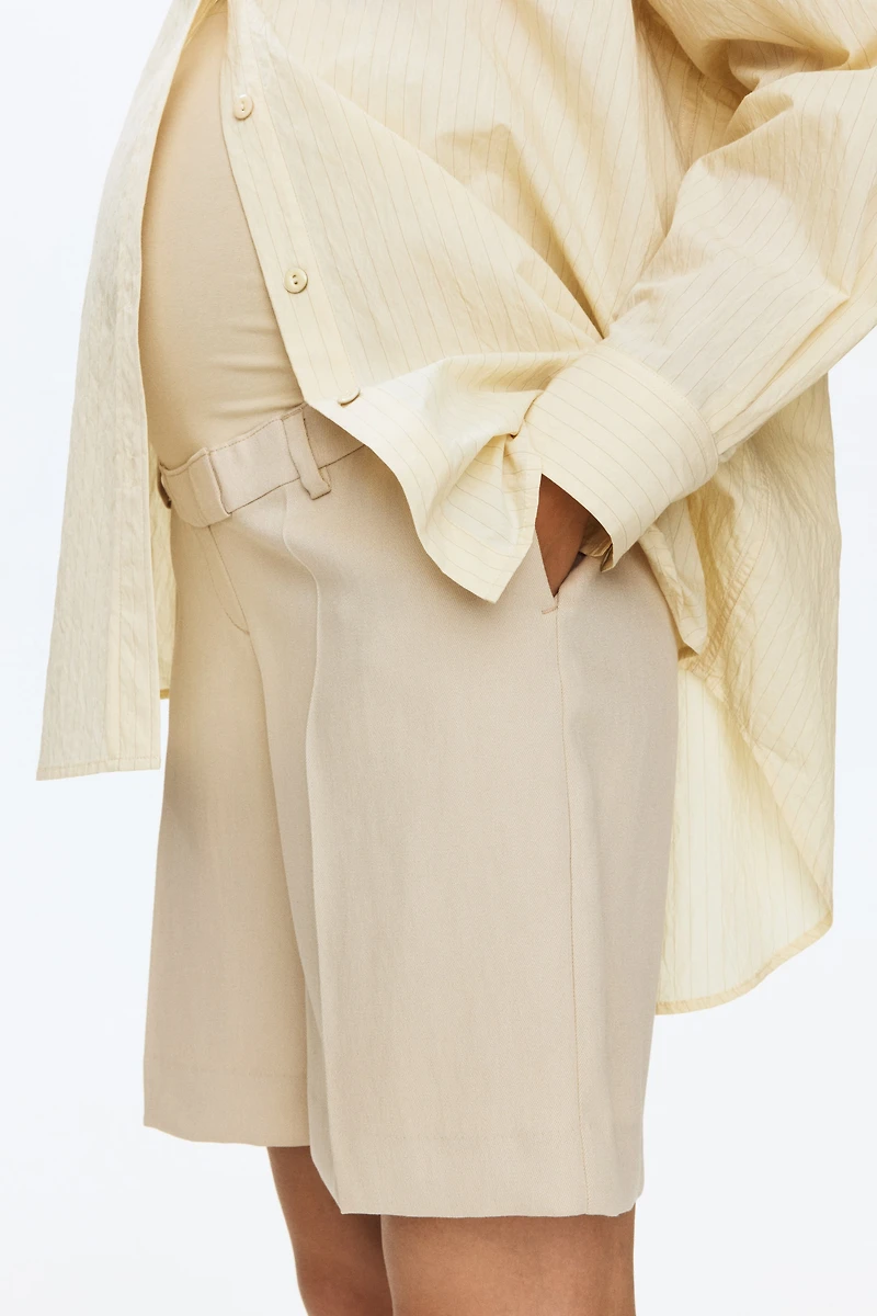 MAMA Linen-Blend Bermuda Shorts