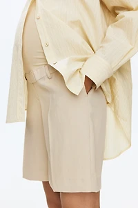 MAMA Linen-Blend Bermuda Shorts