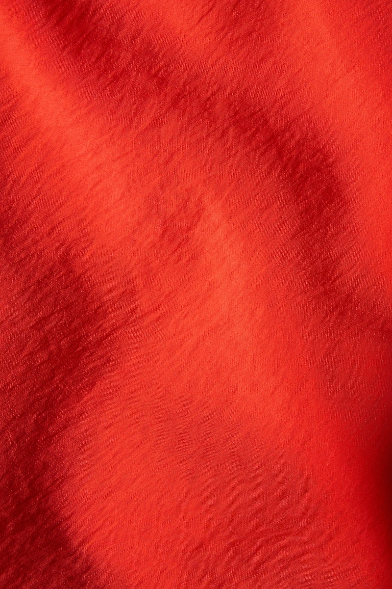 Flounce-trimmed viscose-blend skirt