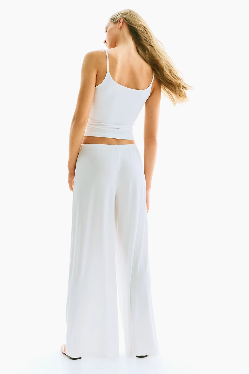 Pantalon large avec cordon de serrage