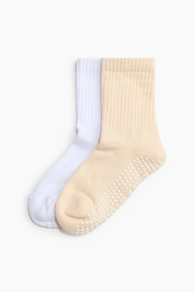 Lot de 2 paires chaussettes antidérapantes