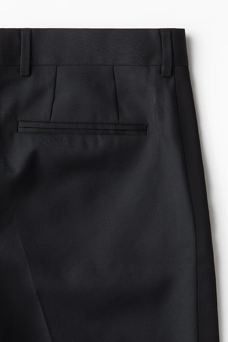 Slim-Fit Wool-Blend Tuxedo Pants