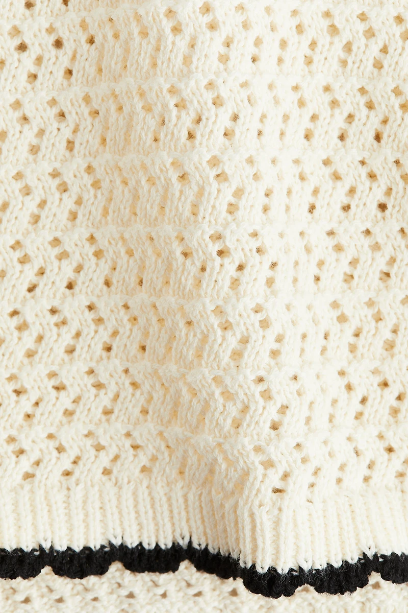 Open-Knit Cotton Sweater