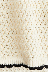 Open-Knit Cotton Sweater