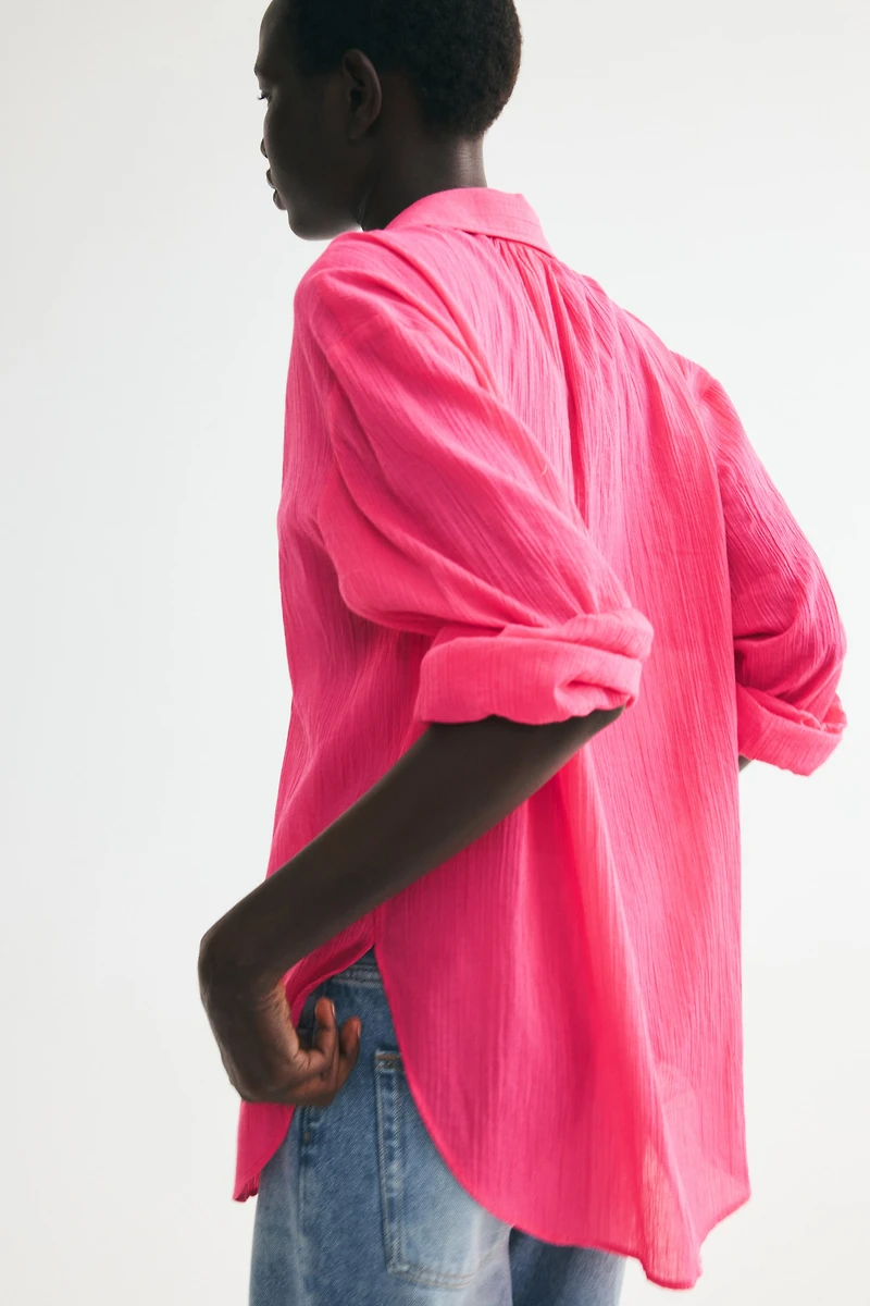 Crinkled Cotton Shirt