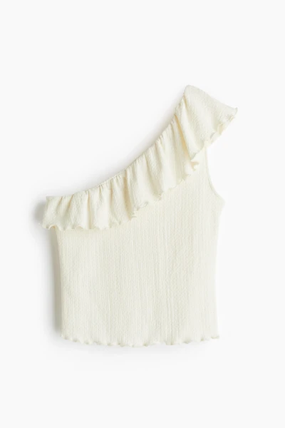 Flounced One-Shoulder Top