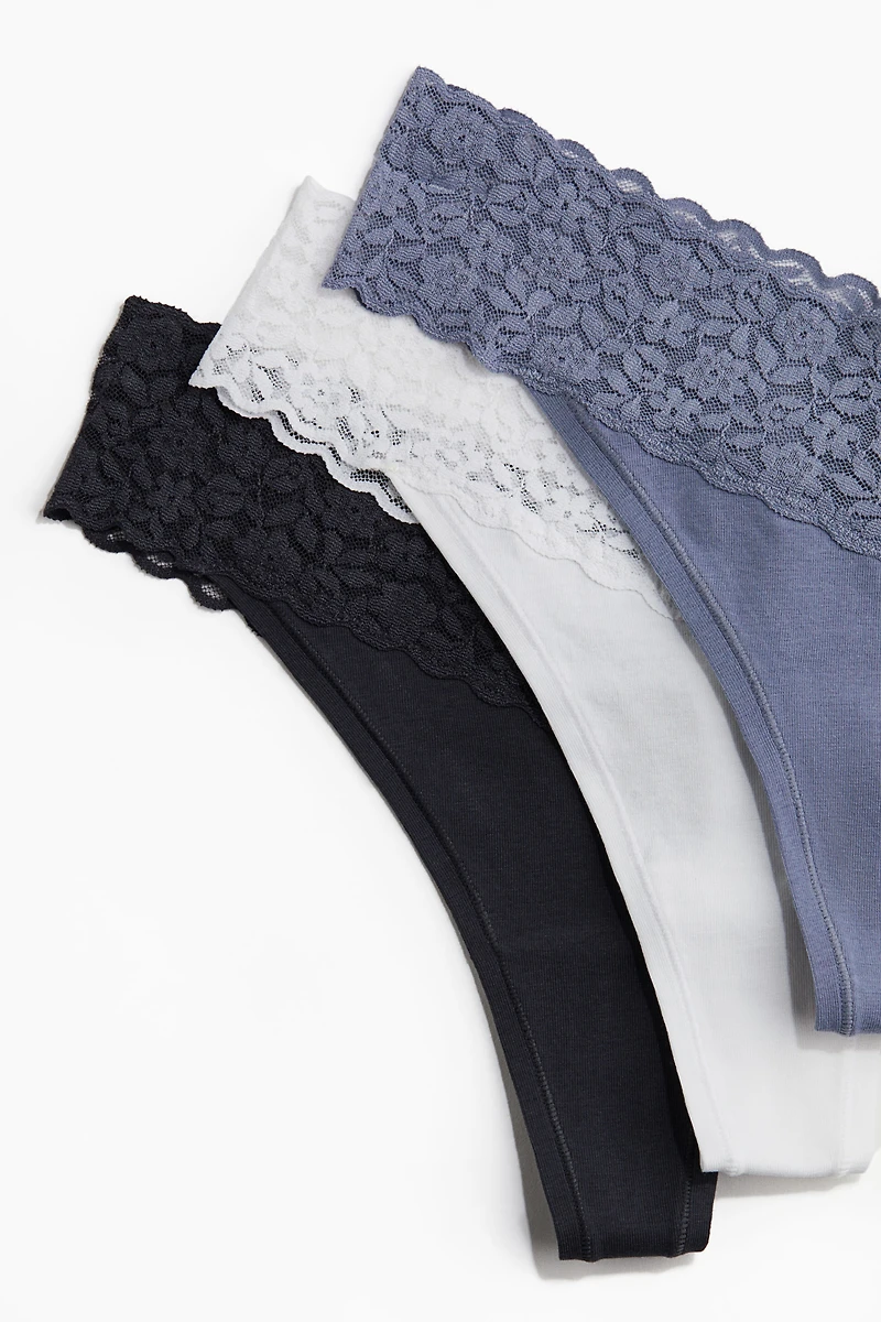 Lot de 10 culottes Thong en dentelle