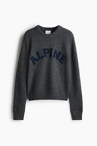 Text-Motif Sweater