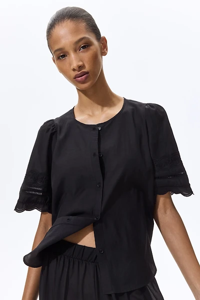 Blouse à manches bouffantes