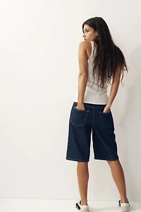 Denim Bermuda Shorts