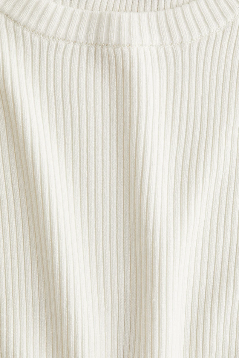 Haut court en tricot côtelé