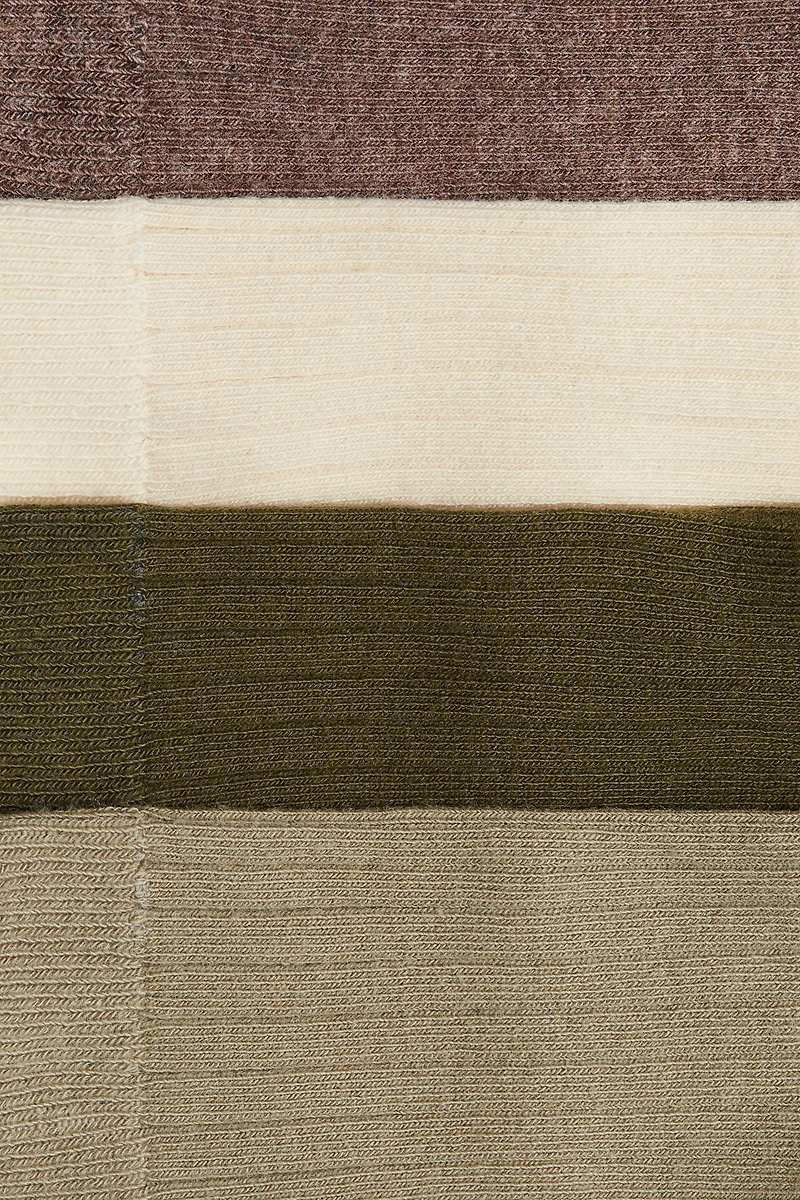 4-Pack Rib-Knit Socks