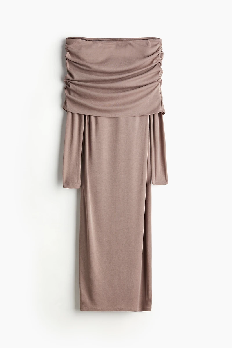 Off-the-Shoulder Dress with Foldover Edge