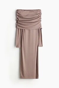 Off-the-Shoulder Dress with Foldover Edge