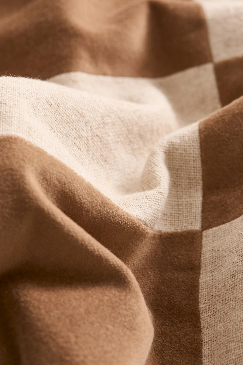 Linen-blend cushion cover