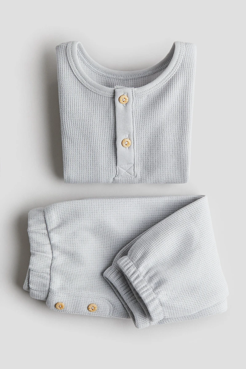 2-piece Henley Bodysuit and Pants Set