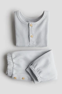 2-piece Henley Bodysuit and Pants Set