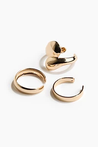 3-Pack Metal Toe Rings