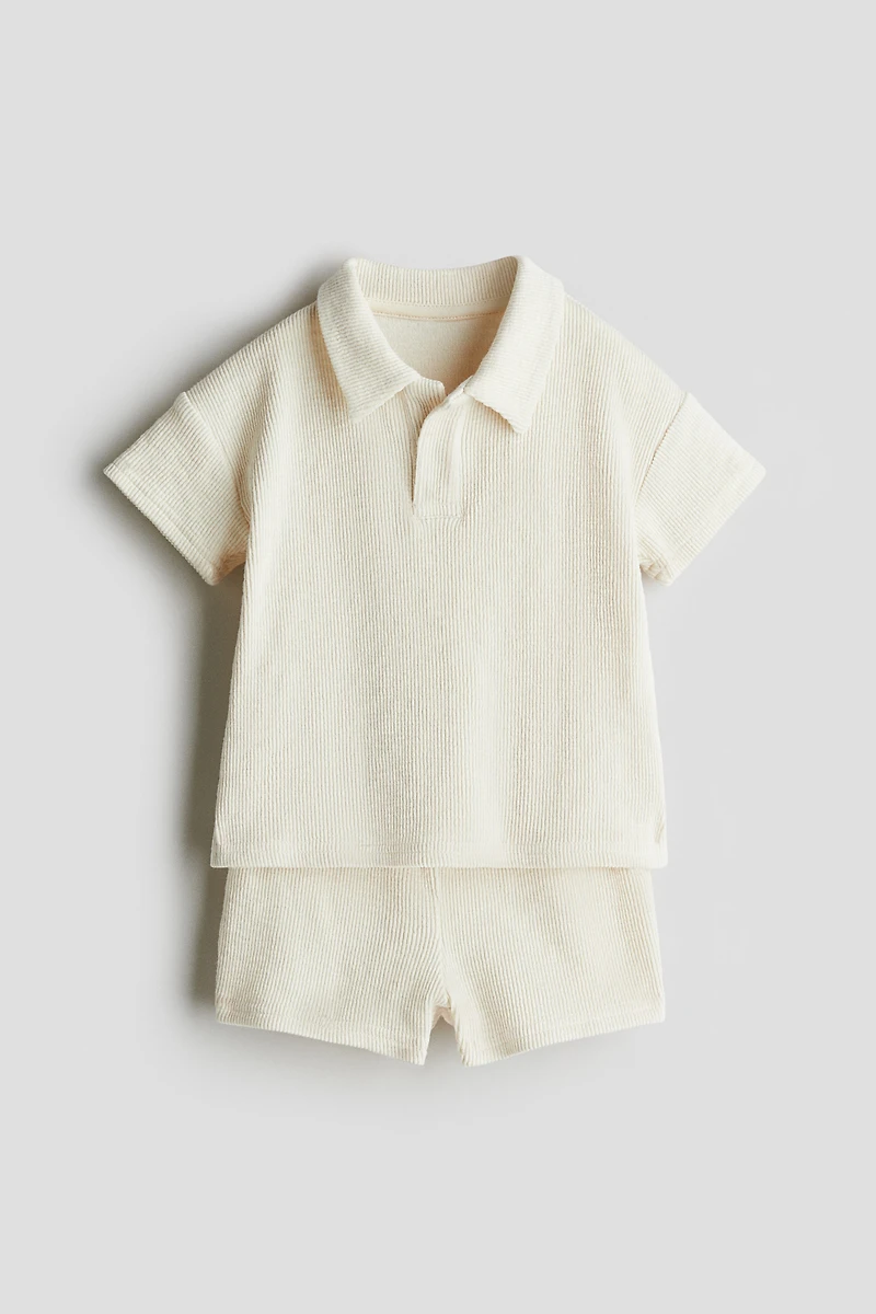 2-Piece Textured Jersey Set