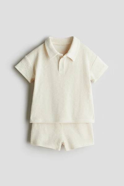 2-Piece Textured Jersey Set
