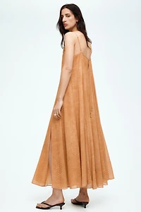 Robe à bretelles fines en mousseline