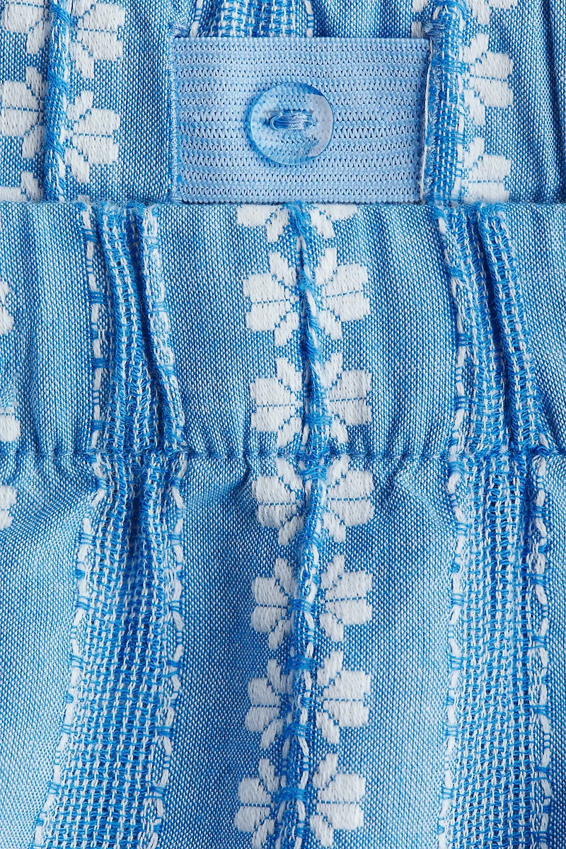 2-Piece Embroidered-Detail Cotton Set